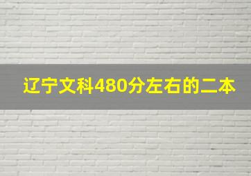 辽宁文科480分左右的二本