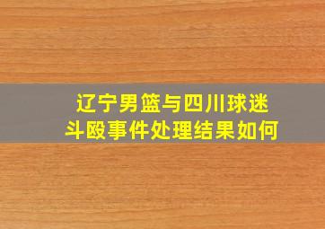 辽宁男篮与四川球迷斗殴事件处理结果如何