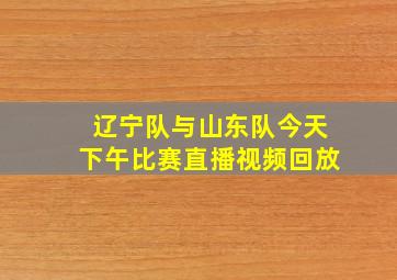 辽宁队与山东队今天下午比赛直播视频回放