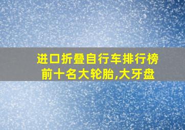 进口折叠自行车排行榜前十名大轮胎,大牙盘