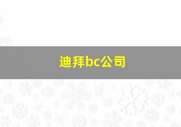 迪拜bc公司