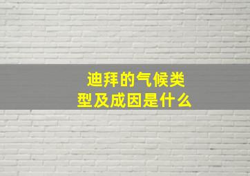 迪拜的气候类型及成因是什么