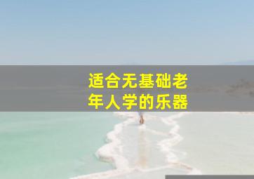 适合无基础老年人学的乐器