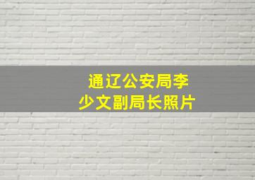 通辽公安局李少文副局长照片