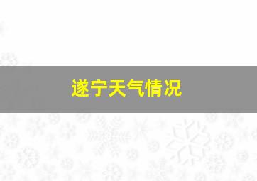 遂宁天气情况