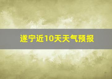 遂宁近10天天气预报