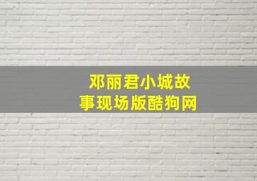 邓丽君小城故事现场版酷狗网