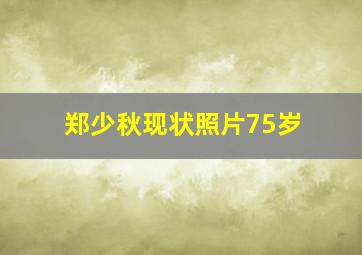 郑少秋现状照片75岁