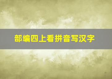 部编四上看拼音写汉字