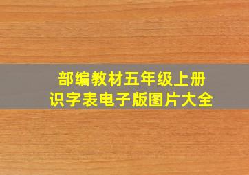 部编教材五年级上册识字表电子版图片大全