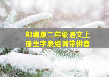 部编版二年级语文上册生字表组词带拼音