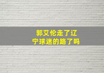 郭艾伦走了辽宁球迷的路了吗