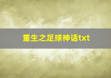 重生之足球神话txt