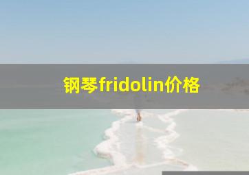 钢琴fridolin价格