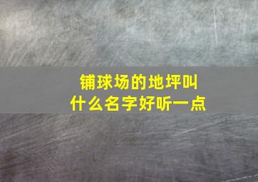 铺球场的地坪叫什么名字好听一点