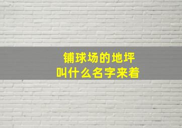 铺球场的地坪叫什么名字来着