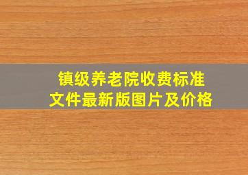 镇级养老院收费标准文件最新版图片及价格