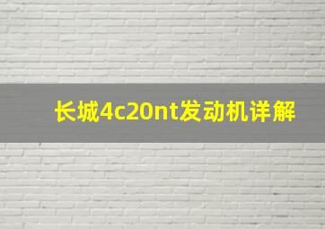 长城4c20nt发动机详解