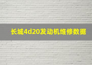 长城4d20发动机维修数据