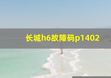 长城h6故障码p1402