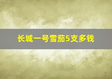 长城一号雪茄5支多钱