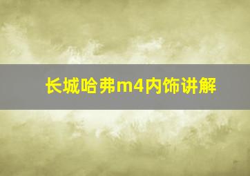 长城哈弗m4内饰讲解