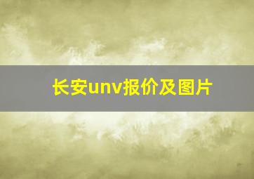 长安unv报价及图片