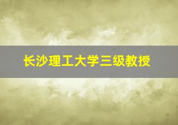 长沙理工大学三级教授