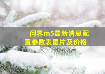 问界m5最新消息配置参数表图片及价格