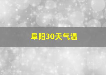 阜阳30天气温