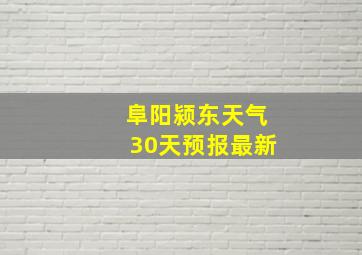 阜阳颍东天气30天预报最新