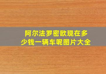 阿尔法罗密欧现在多少钱一辆车呢图片大全