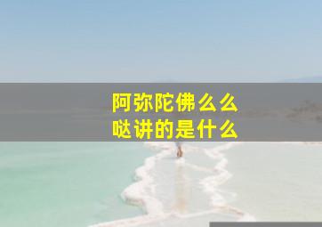 阿弥陀佛么么哒讲的是什么