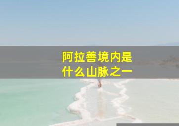 阿拉善境内是什么山脉之一