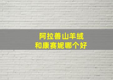 阿拉善山羊绒和康赛妮哪个好