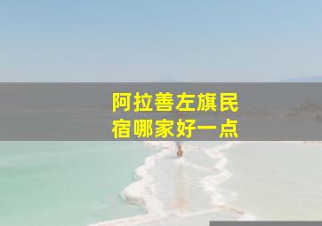 阿拉善左旗民宿哪家好一点