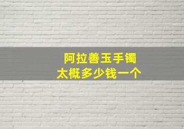 阿拉善玉手镯太概多少钱一个