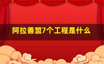 阿拉善盟7个工程是什么