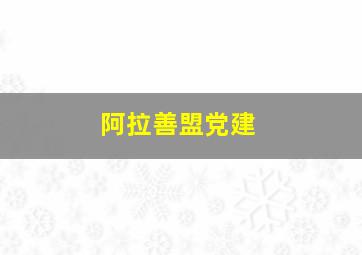 阿拉善盟党建