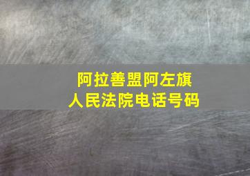 阿拉善盟阿左旗人民法院电话号码