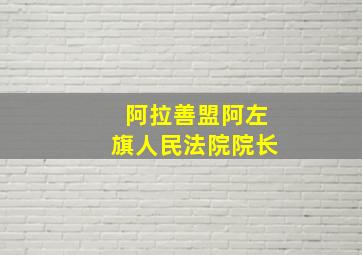 阿拉善盟阿左旗人民法院院长