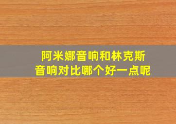 阿米娜音响和林克斯音响对比哪个好一点呢