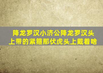 降龙罗汉小济公降龙罗汉头上带的紧箍那伏虎头上戴着啥