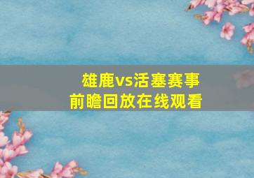 雄鹿vs活塞赛事前瞻回放在线观看