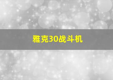 雅克30战斗机