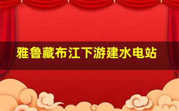 雅鲁藏布江下游建水电站