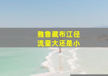 雅鲁藏布江径流量大还是小