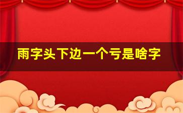 雨字头下边一个亏是啥字