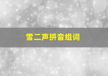 雪二声拼音组词