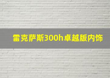 雷克萨斯300h卓越版内饰